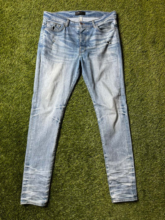 Amiri Washed Blue Jeans