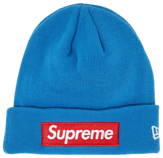 Supreme New Era Box Logo Beanie (FW25) Cyan