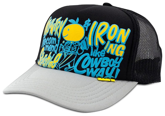 Kapital Coneycowbowy Trucker Cap 'Black/Grey'