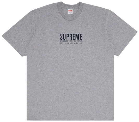 Supreme Paris Heather Grey T Shirt