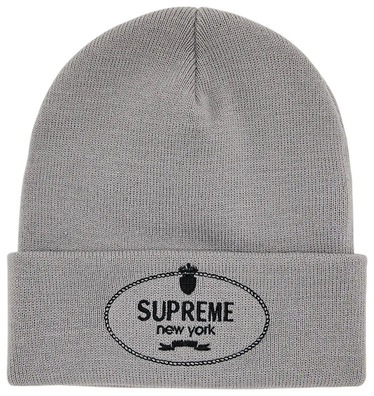 Supreme Crest Beanie Grey Hat