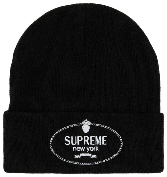 Supreme Crest Beanie Black Hat