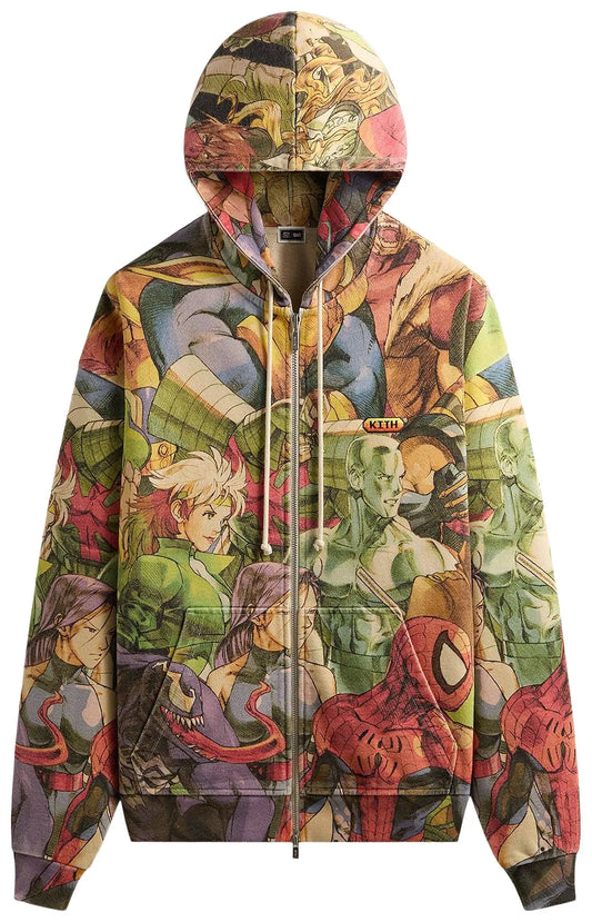 Kith x Marvel VS. Capcom New Age of Heroes Nelson Full Zip Hoodie