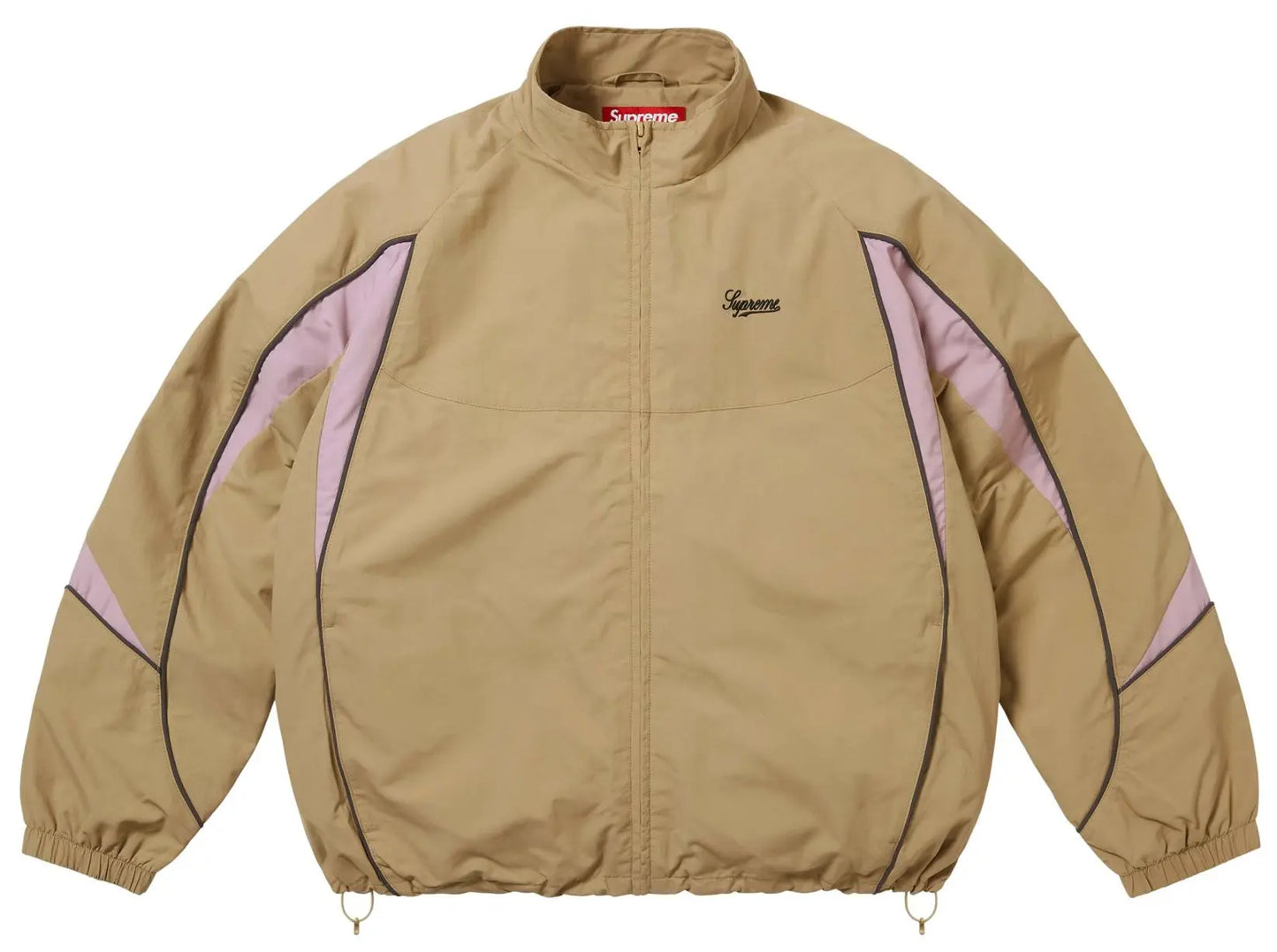 Supreme Contrast Piping Track Jacket Beige