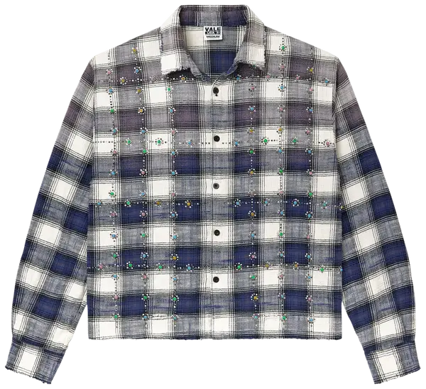Vale Forever Sky Gems Navy Flannel