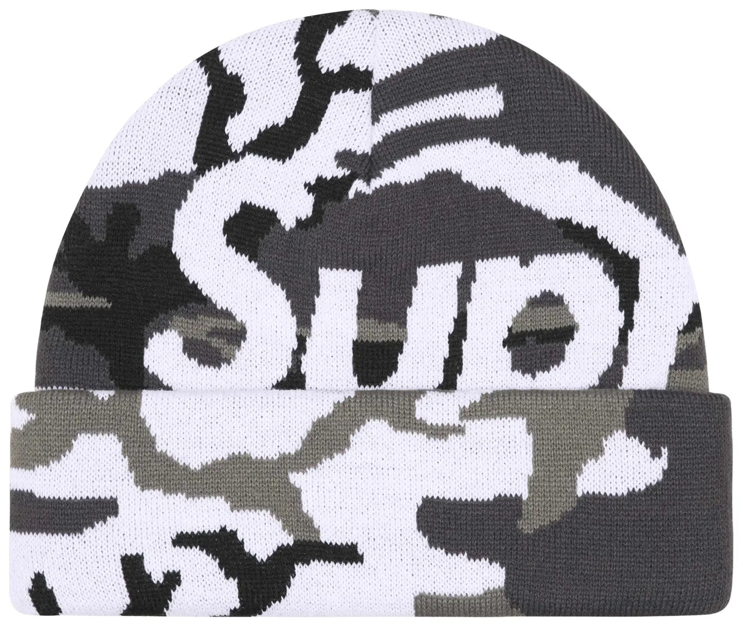 Supreme Big Logo Beanie Snow Camo