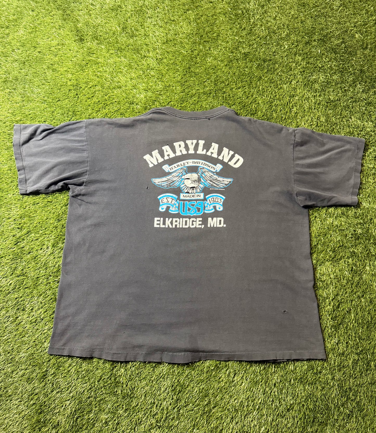Vintage 90's Harley Davidson Elkridge MD T Shirt