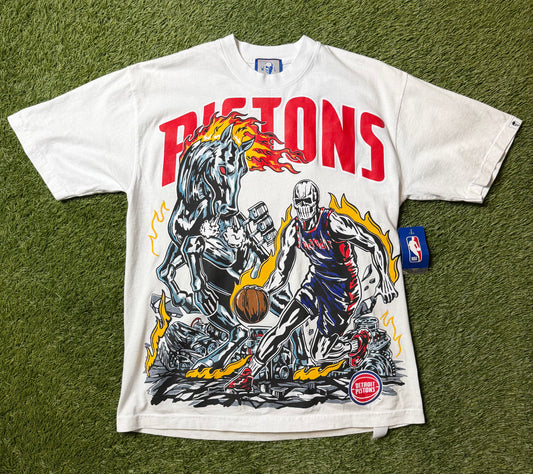 Warren Lotas Detroit Pistons White T Shirt