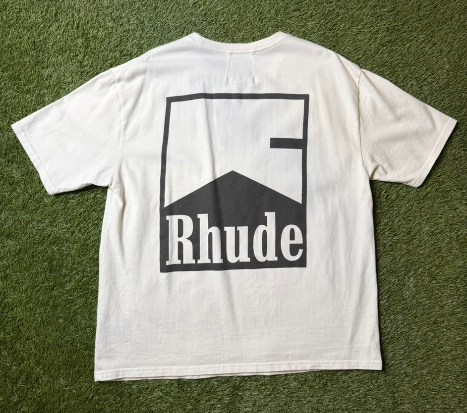 Rhude Chevron Logo White T Shirt