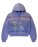 Vale "Freedom" Blue Zip-Up Hoodie