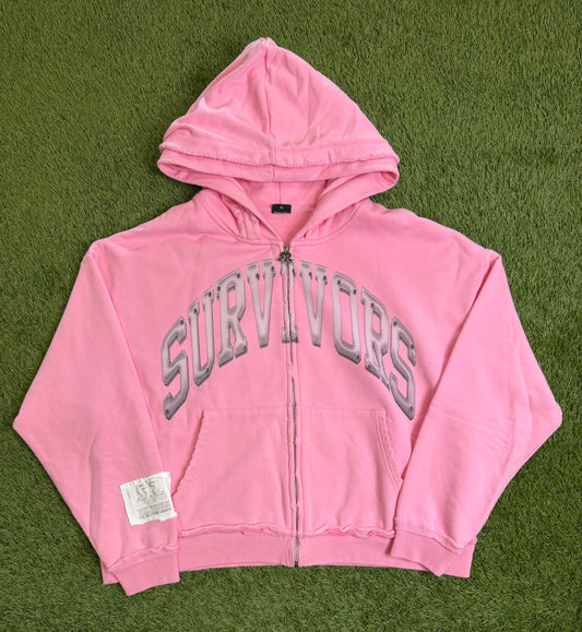 Survivors Remorse Built Tough Pink Zip Up