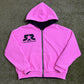 Survivors Remorse Reversible Waffle Zip Up Black/Pink
