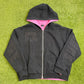 Survivors Remorse Reversible Waffle Zip Up Black/Pink