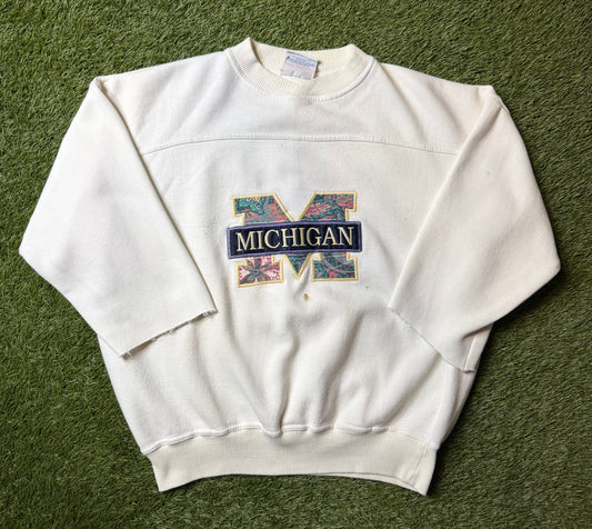 Vintage U of M Quilt M Crewneck