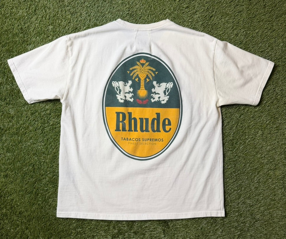 Rhude Tobacco White T Shirt