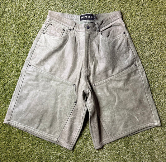 Raspberry Hills Green Leather Double Knee Shorts
