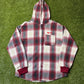 Supreme Nike Plaid Hooded Sweatshirt Burgundy
