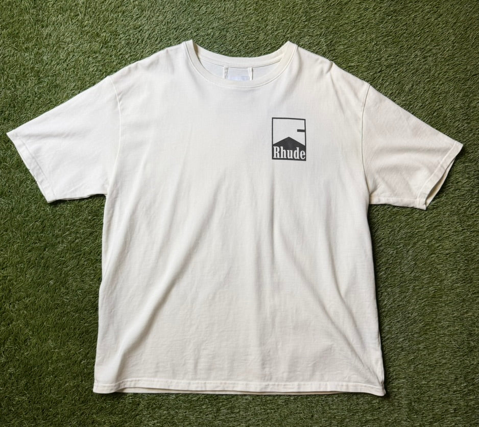 Rhude Chevron Logo White T Shirt