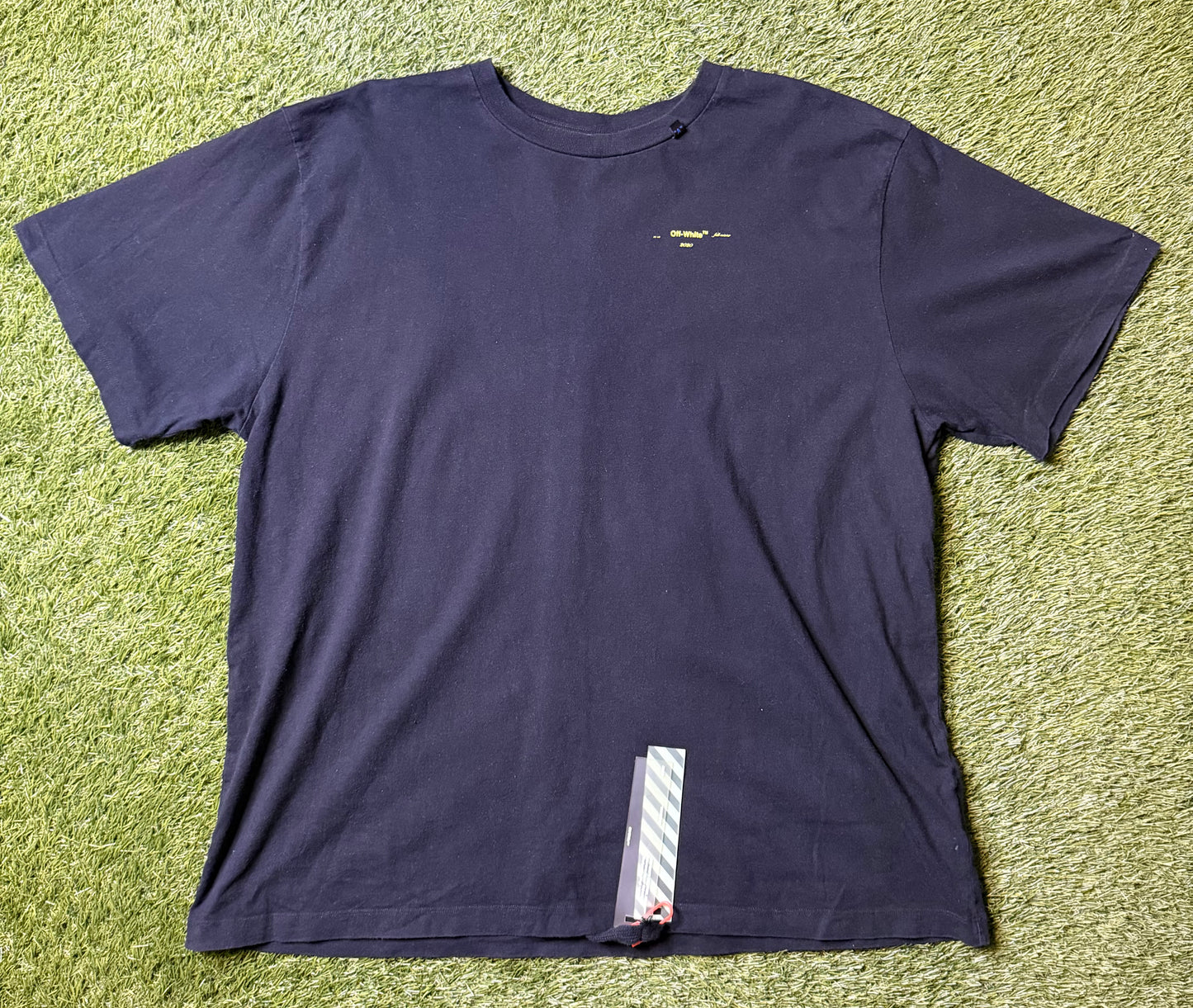 Off White VA Acrylic Brushstroke Black T Shirt