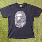 Bape Big Head Layered Line Camo Black T Shirt