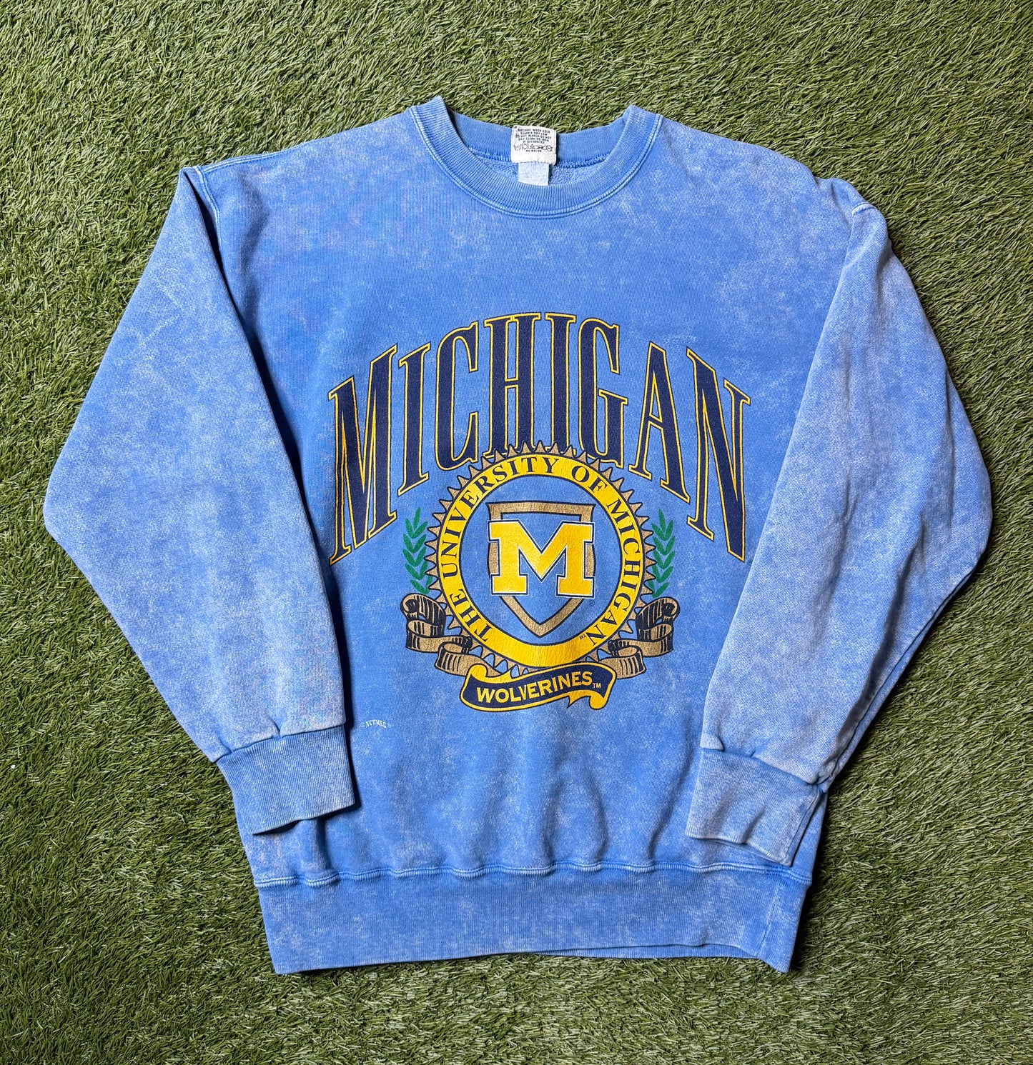 Vintage UofM Blue Wash Crewneck