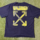 Off White VA Acrylic Brushstroke Black T Shirt