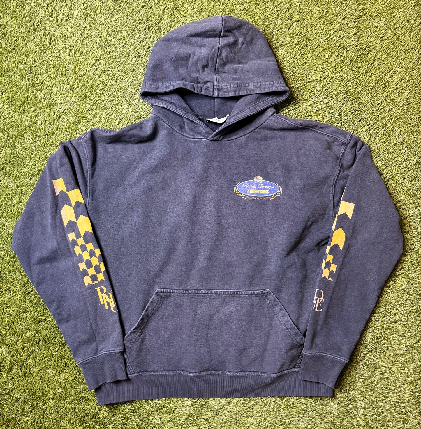 Rhude Trophy Series Faded Black Hoodie
