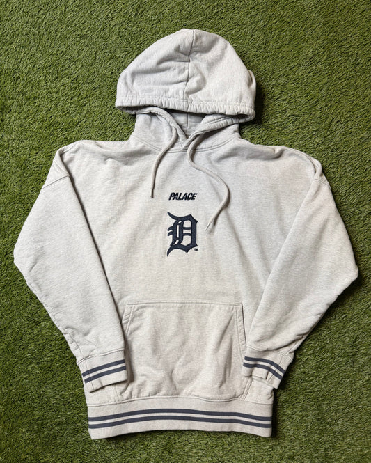 Palace x Detroit Tigers New Era Drop Shoulder Grey Hoodie