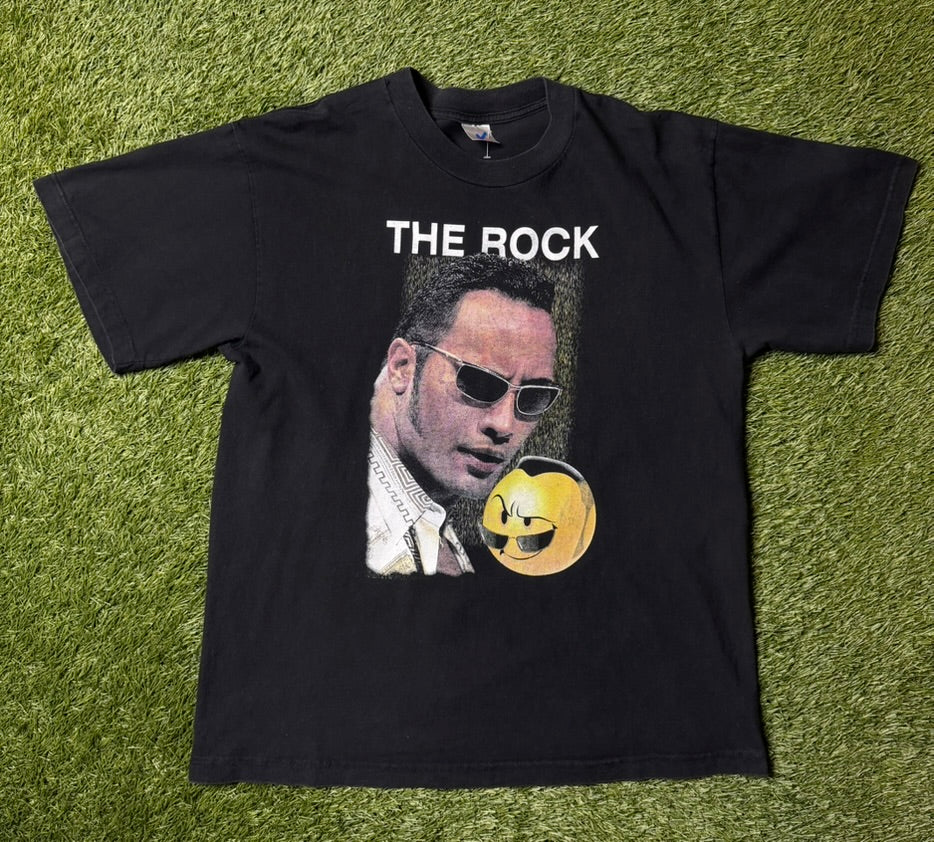 Vintage Rock Eyebrow Smiley T Shirt
