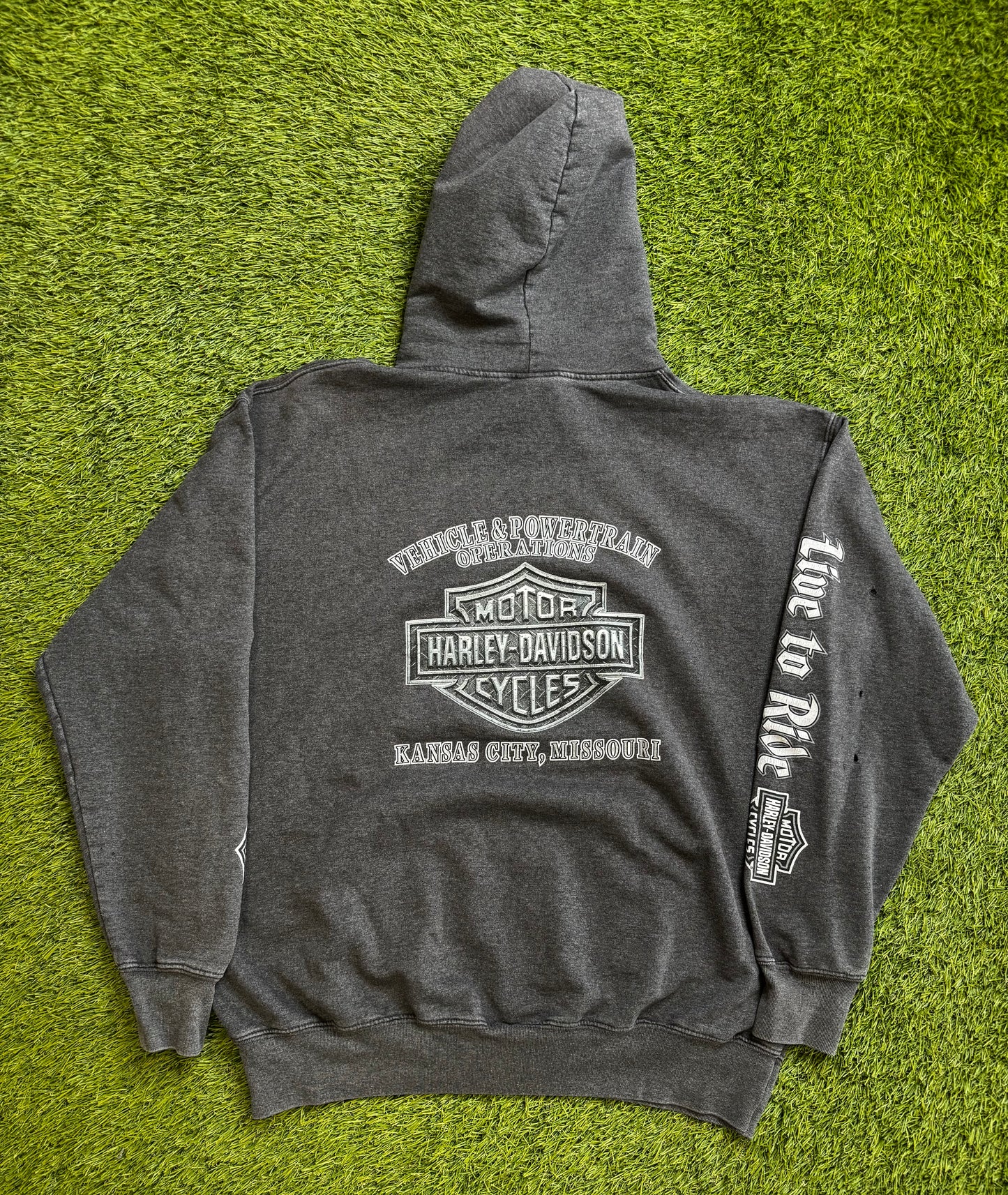Vintage Harley Davidson MO Live to Ride Hoodie