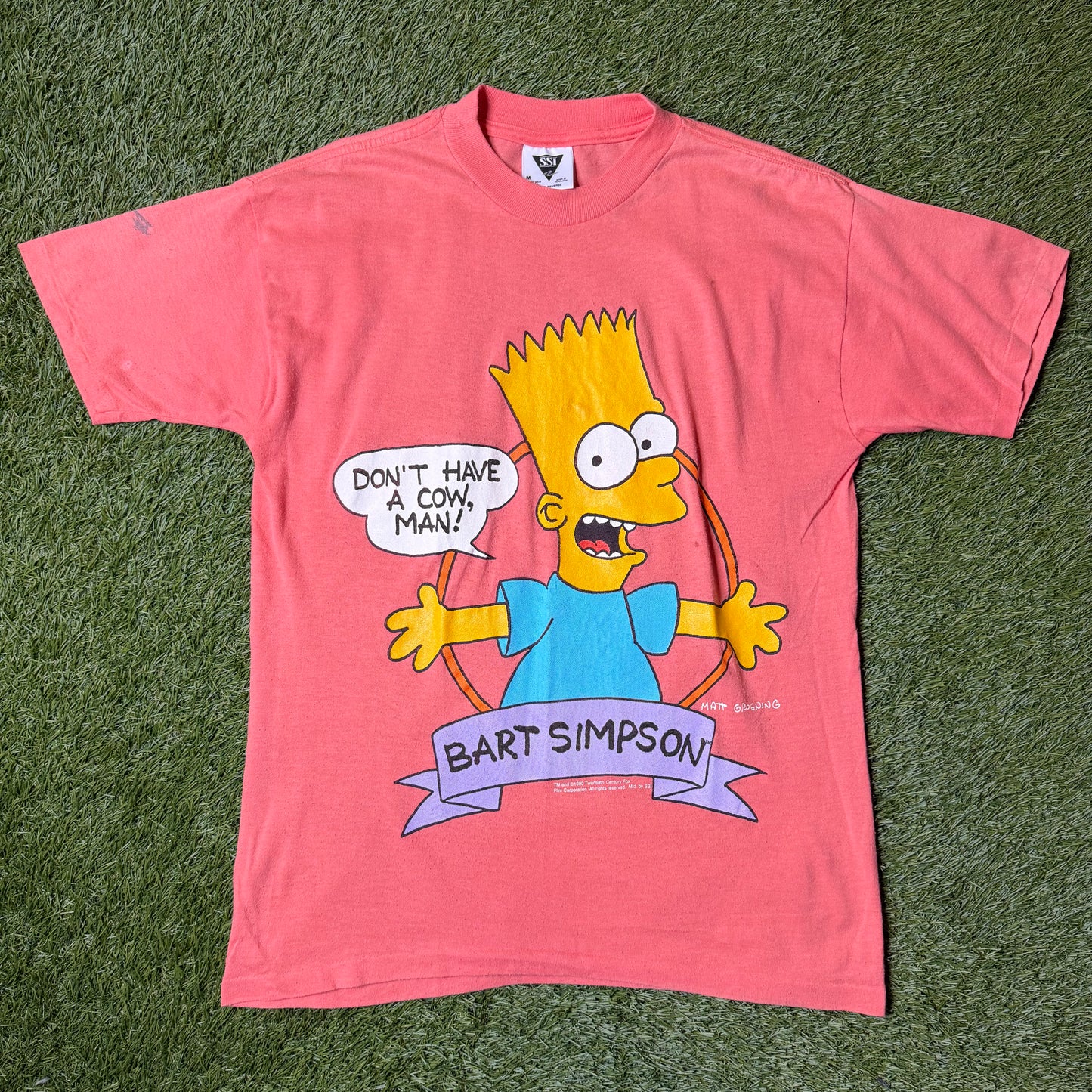 Vintage Bart Simpson Have a Cow Pink T Shirt