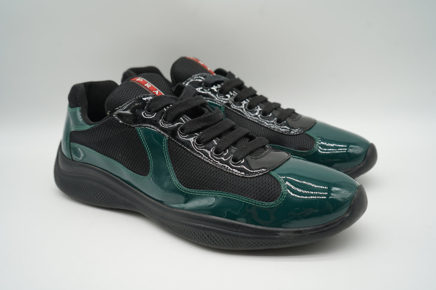 Prada America Cup Patent Leather Green/Black