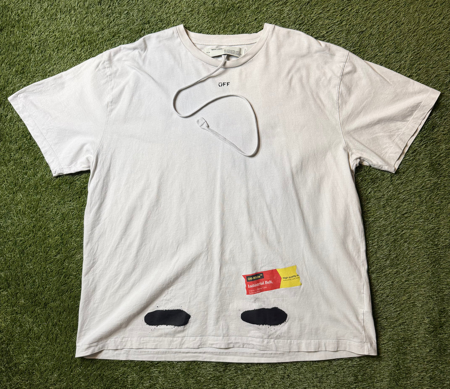 Off White Industrial Belt White T Shirt
