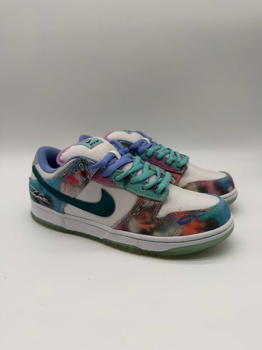 Futura Laboratories Bleached Aqua Nike SB's