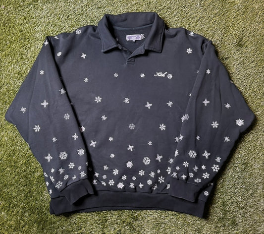 Kith Kithmas Snowflake Rugby Green Pullover