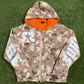 Survivors Remorse Reversible Waffle Zip Up Camo/Orange
