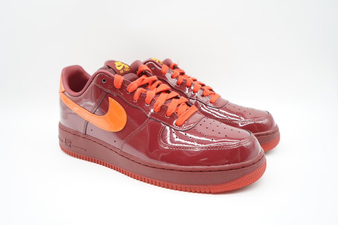 Nike Air Force 1 Low Patent Leather Red Safety Orange
