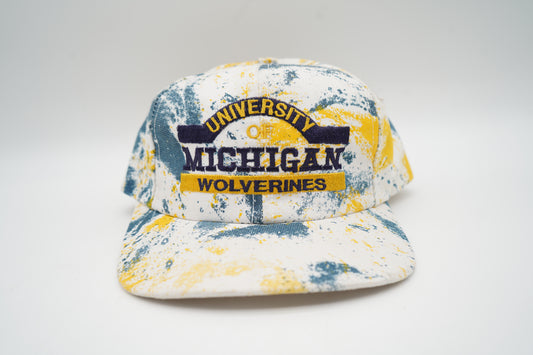 Vintage U of M Paint Splatter Snapback Hat