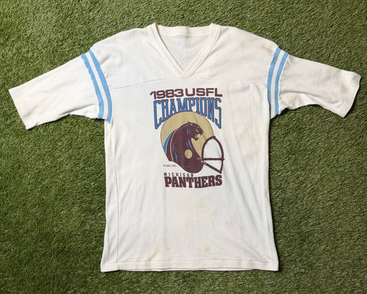 Vintage 1983 Michigan Panthers Champs 1/4 Sleeve
