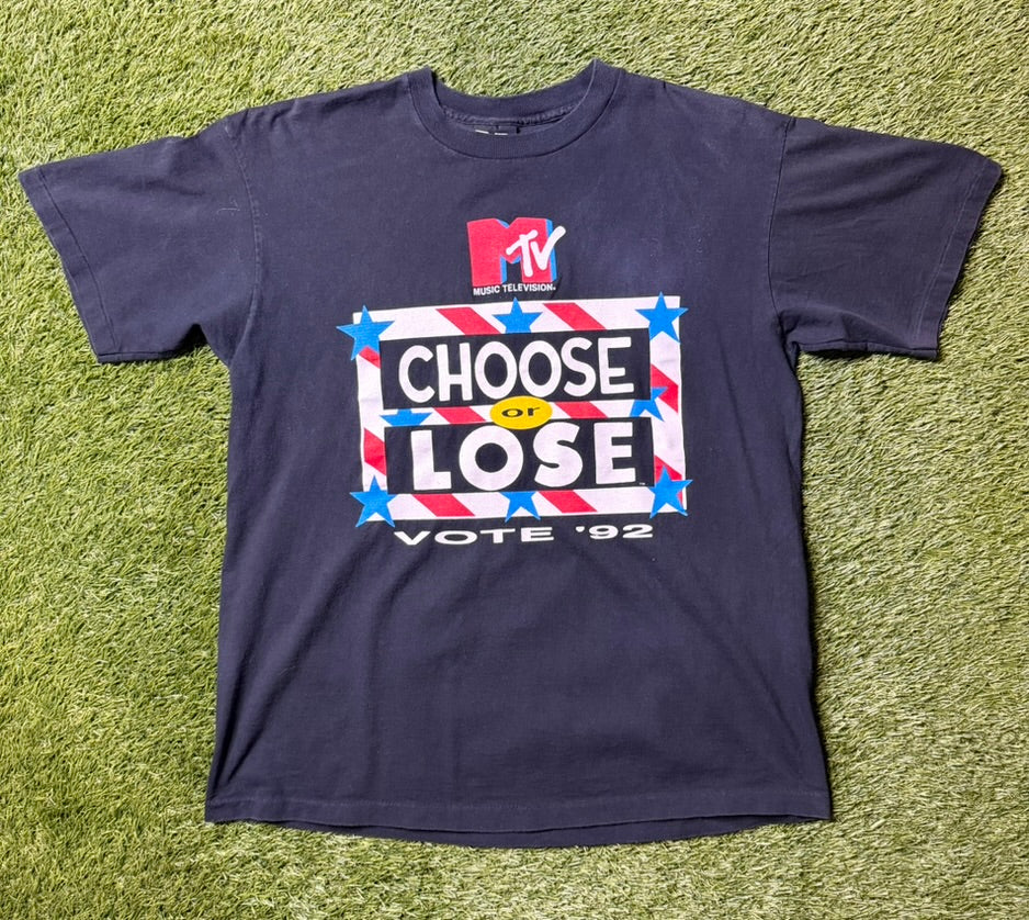 Vintage 1992 MTV Choose or Lose T Shirt