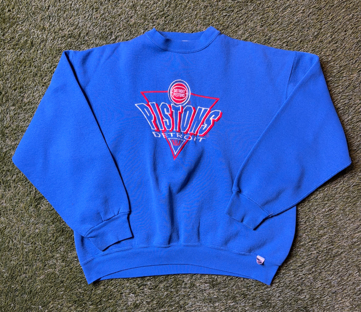 Vintage Logo 7 Detroit Pistons Crewneck