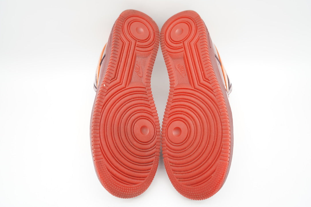 Nike Air Force 1 Low Patent Leather Red Safety Orange