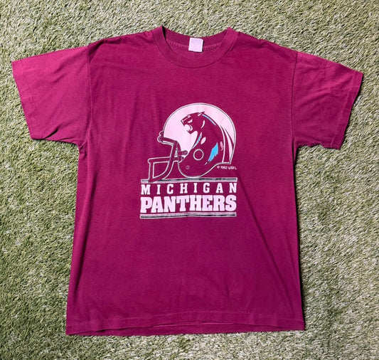 Vintage 1982 Michigan Panthers Helmet T Shirt
