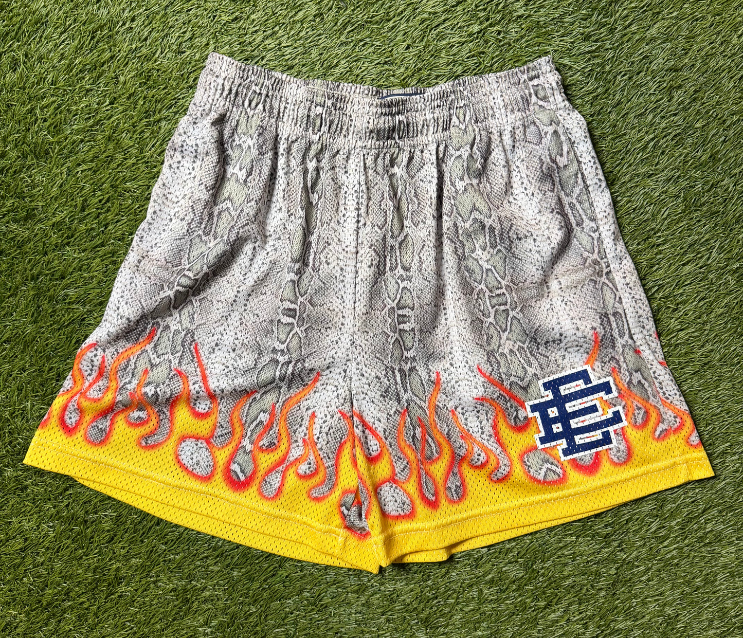 Eric Emanuel Snake Skin/ Flames Shorts