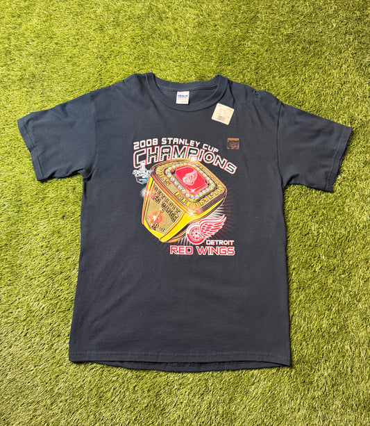 Vintage Detroit Red Wings Champs Ring T Shirt