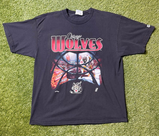 Vintage Chicago Wolves Goalie T Shirt
