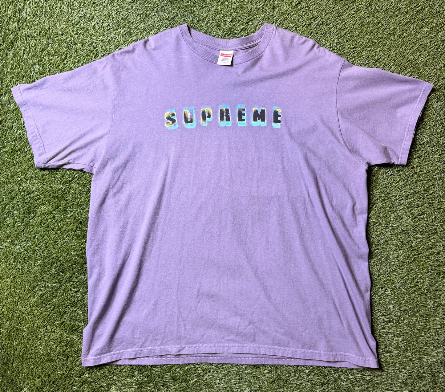 Supreme Stencil Dusty Purple T Shirt