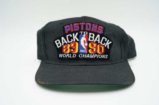 Vintage 1989 Detroit Pistons Back to Back Hat