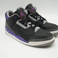 Jordan 3 Retro Black Court Purple