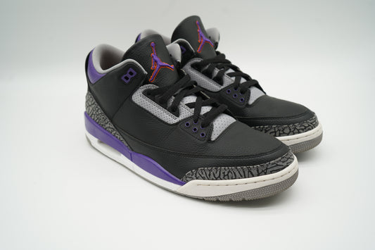 Jordan 3 Retro Black Court Purple